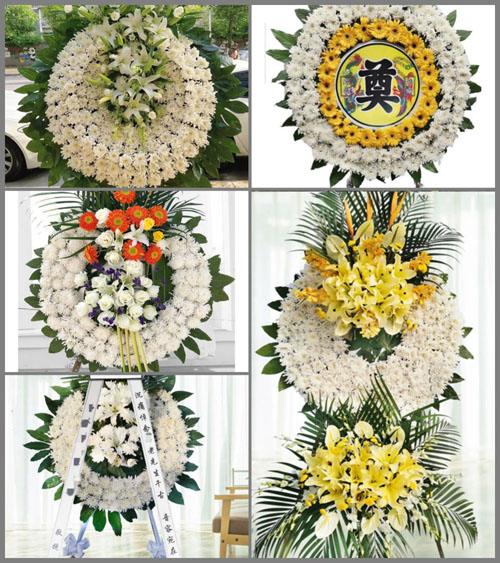 福建漳州平和县秀峰乡坪洄村花圈速递