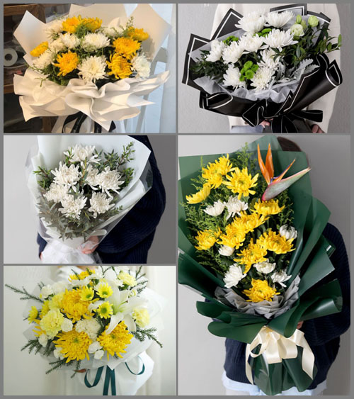 福建漳州平和县秀峰乡坪洄村白事花束代送